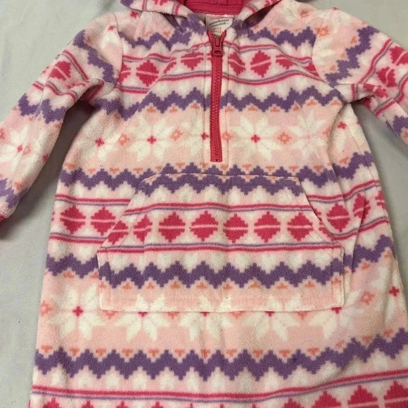 Gymboree - Hooded Fleece romper/one piece/jumpsuit/sleeper. Size 6-12 months - Picture 3 of 4